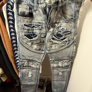 Distressed Blue Jeans for Men